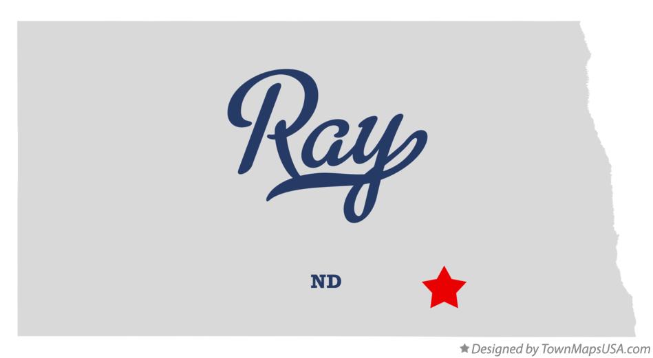 Map of Ray, LaMoure County, ND, North Dakota
