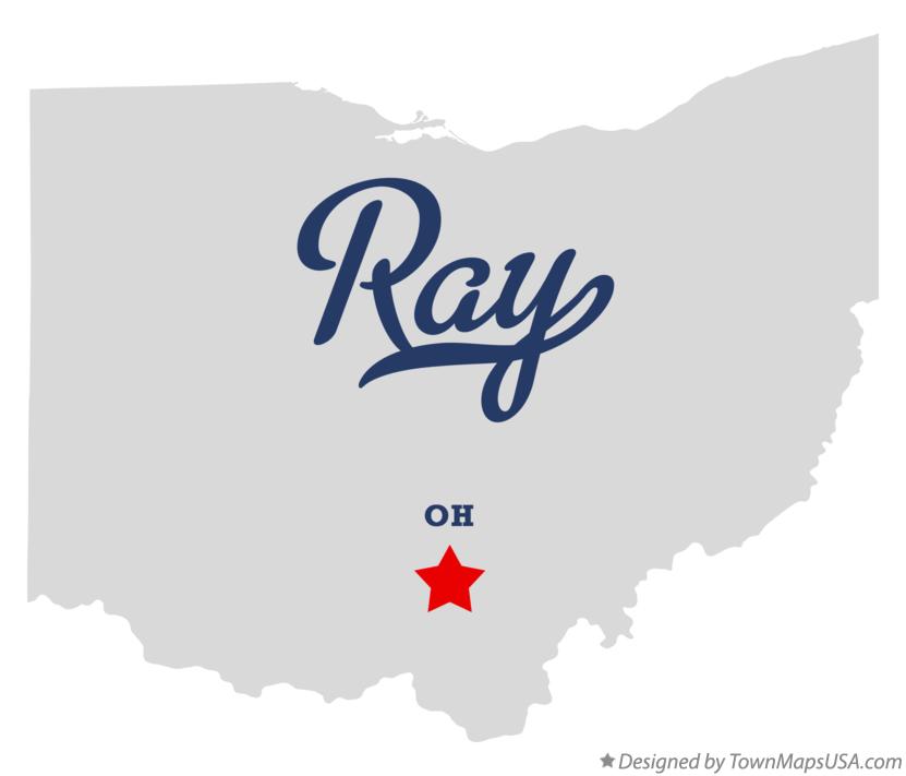 Map of Ray, OH, Ohio