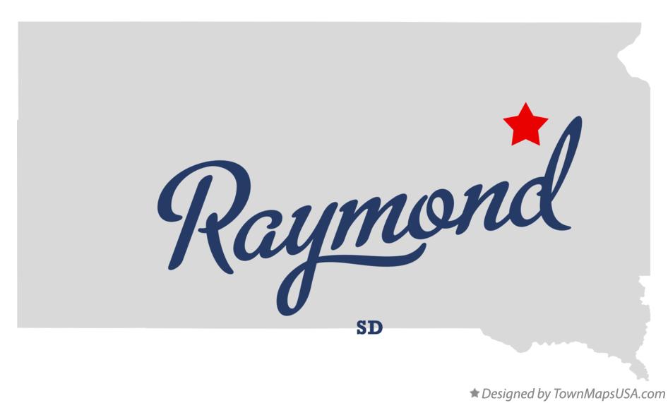 Map of Raymond, SD, South Dakota