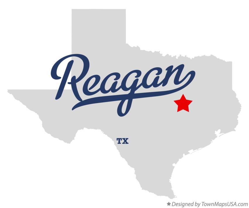 Map of Reagan, TX, Texas