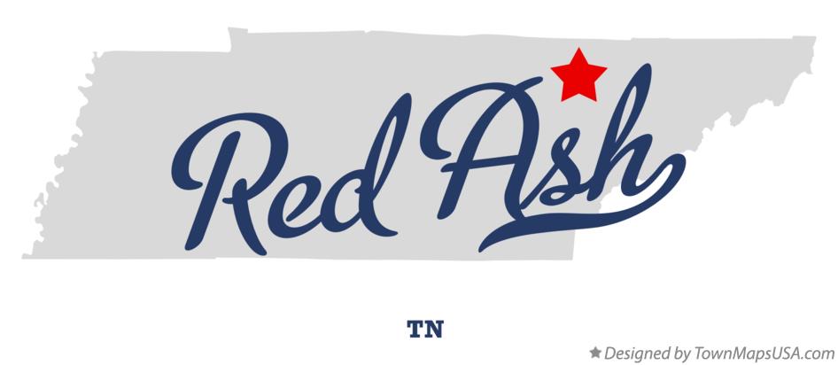 Map of Red Ash, TN, Tennessee
