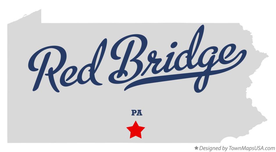 Map of Red Bridge, PA, Pennsylvania