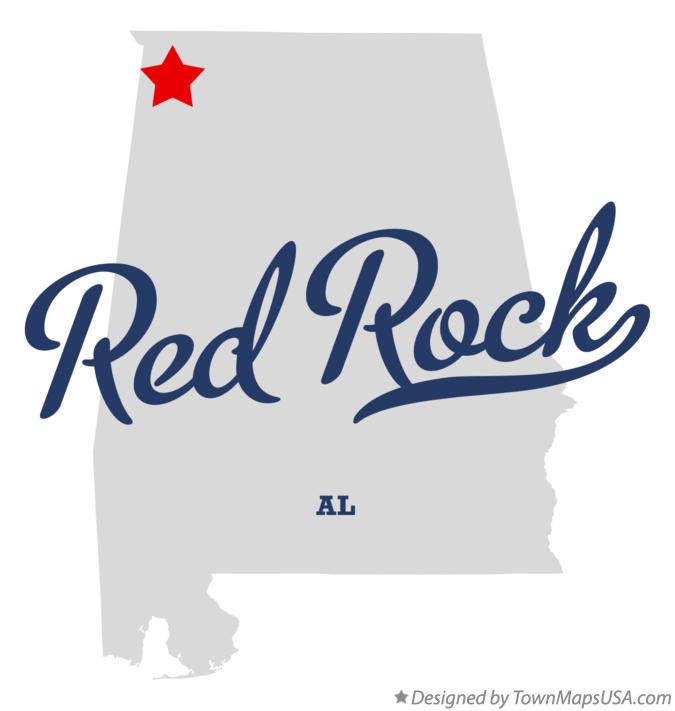 Map of Red Rock, AL, Alabama