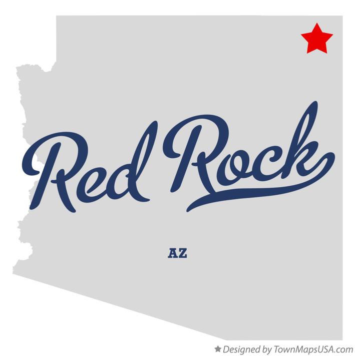 Map of Red Rock, Apache County, AZ, Arizona