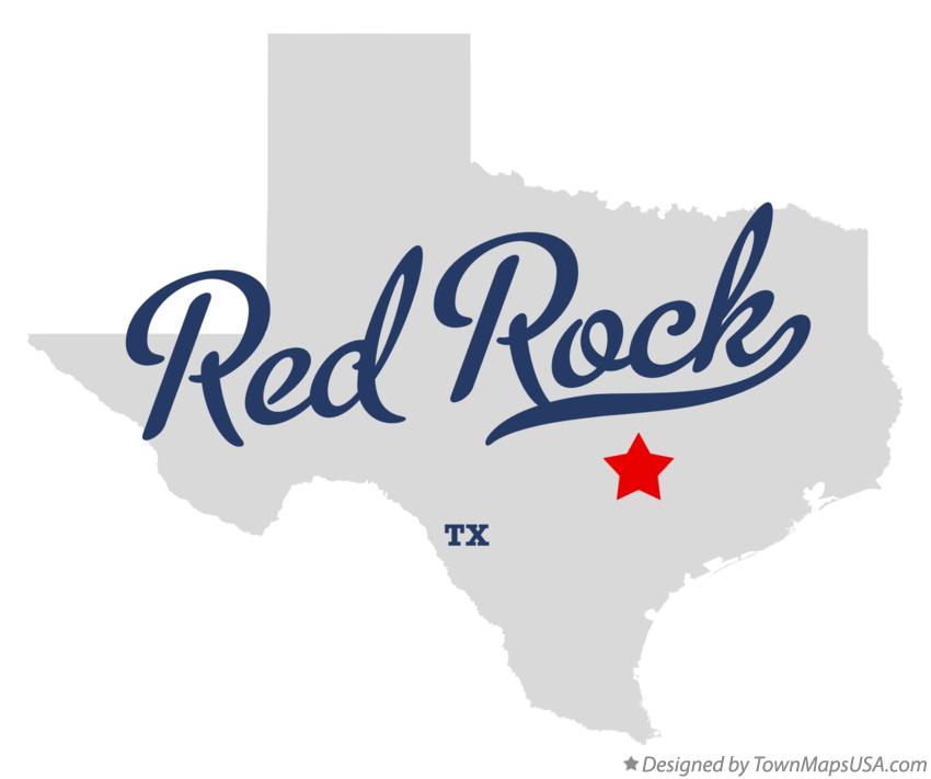 Map of Red Rock, TX, Texas