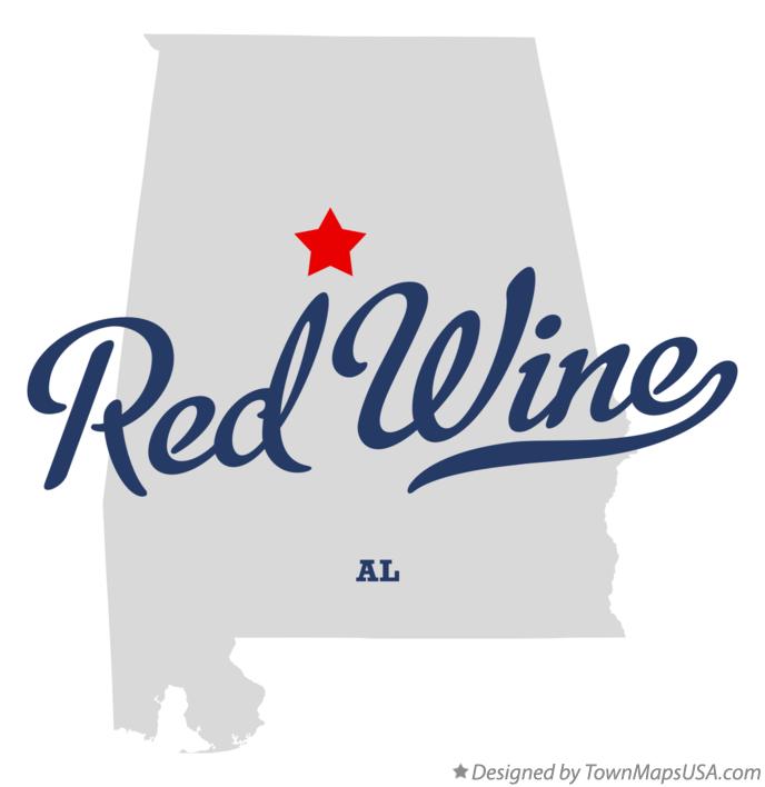 Map of Red Wine, AL, Alabama