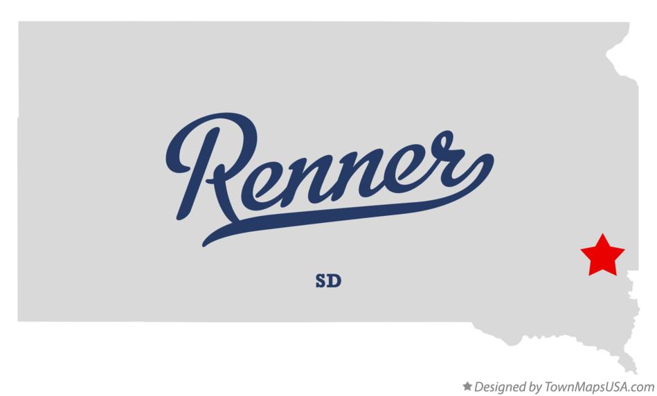 Map of Renner, SD, South Dakota