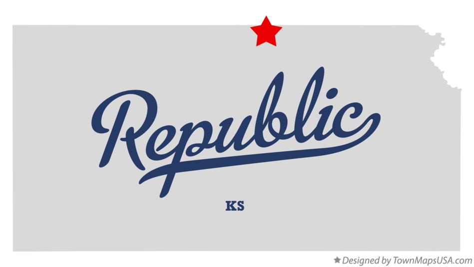 Map of Republic, KS, Kansas