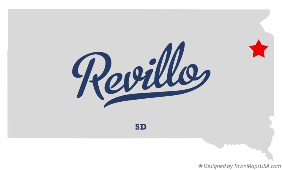 Map of Revillo, SD, South Dakota