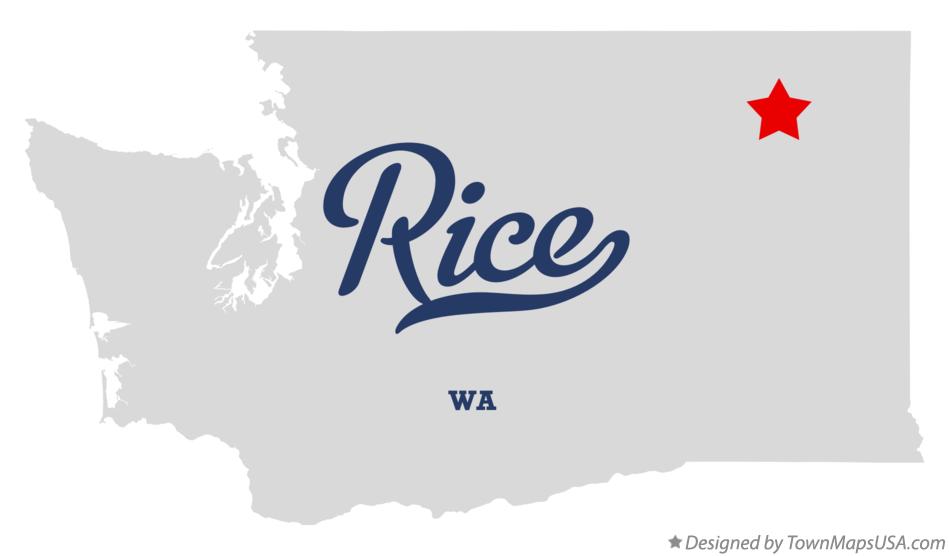 Map of Rice, WA, Washington