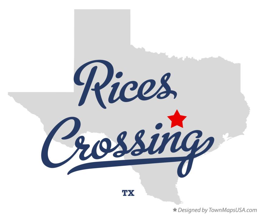 Map of Rices Crossing, TX, Texas