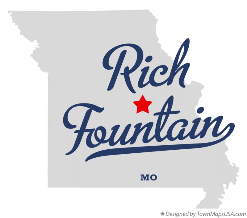Map of Rich Fountain, MO, Missouri
