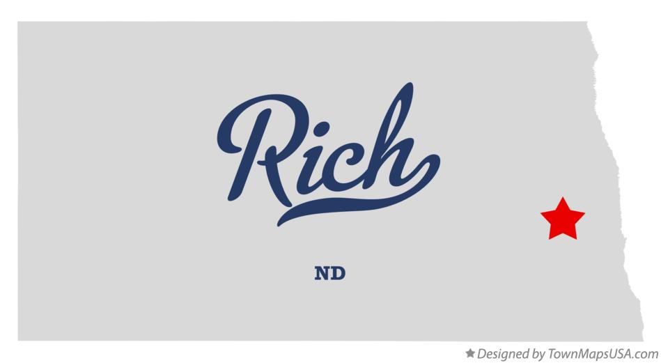 Map of Rich, ND, North Dakota