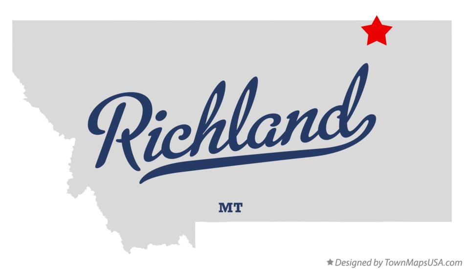 Map of Richland, MT, Montana