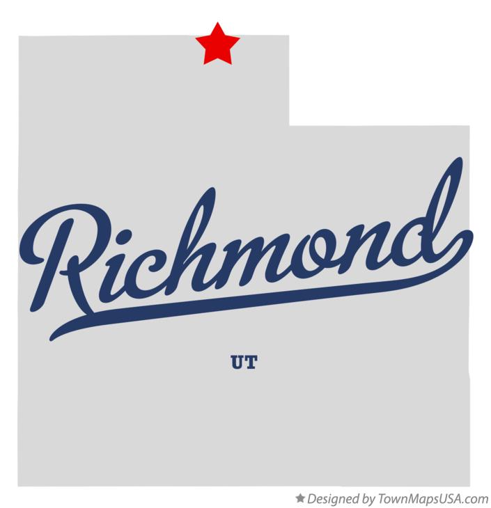 Map of Richmond, UT, Utah