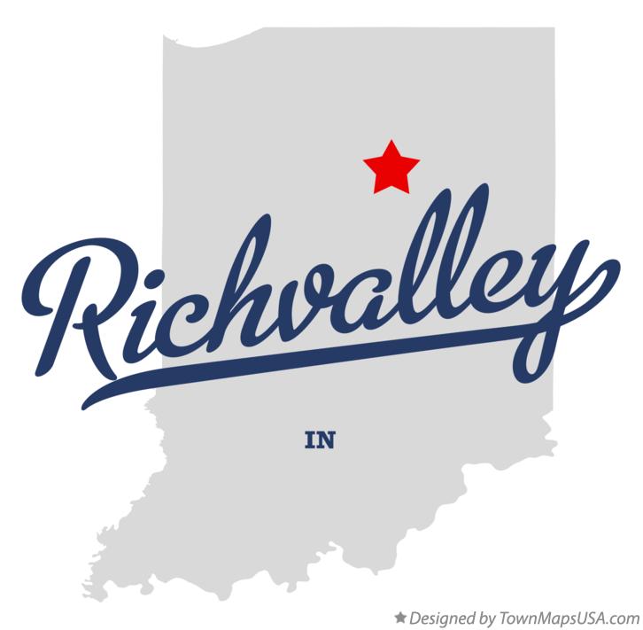 Map of Richvalley, IN, Indiana