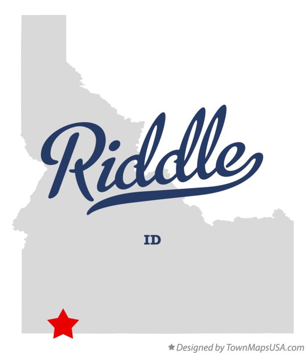 Map of Riddle, ID, Idaho