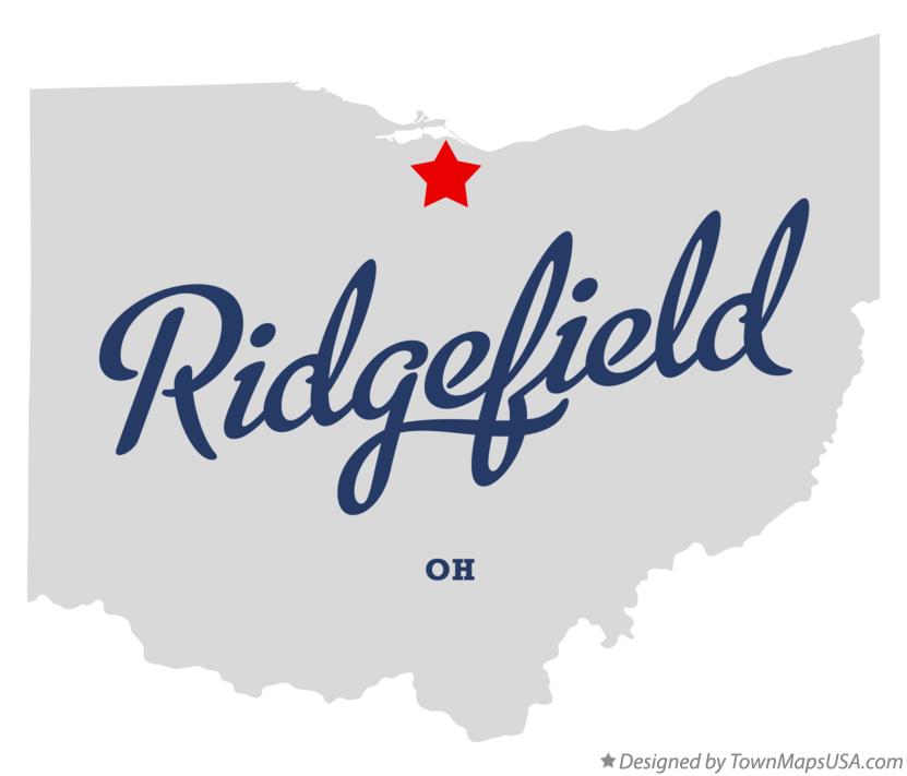 Map of Ridgefield, OH, Ohio