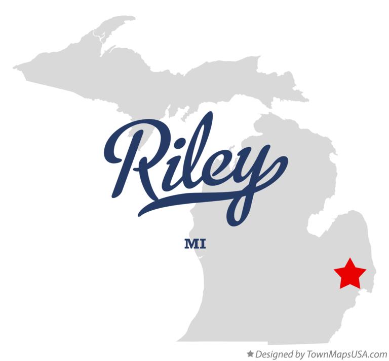 Map of Riley, St. Clair County, MI, Michigan