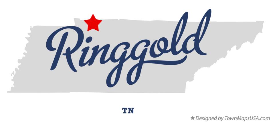 Map of Ringgold, TN, Tennessee