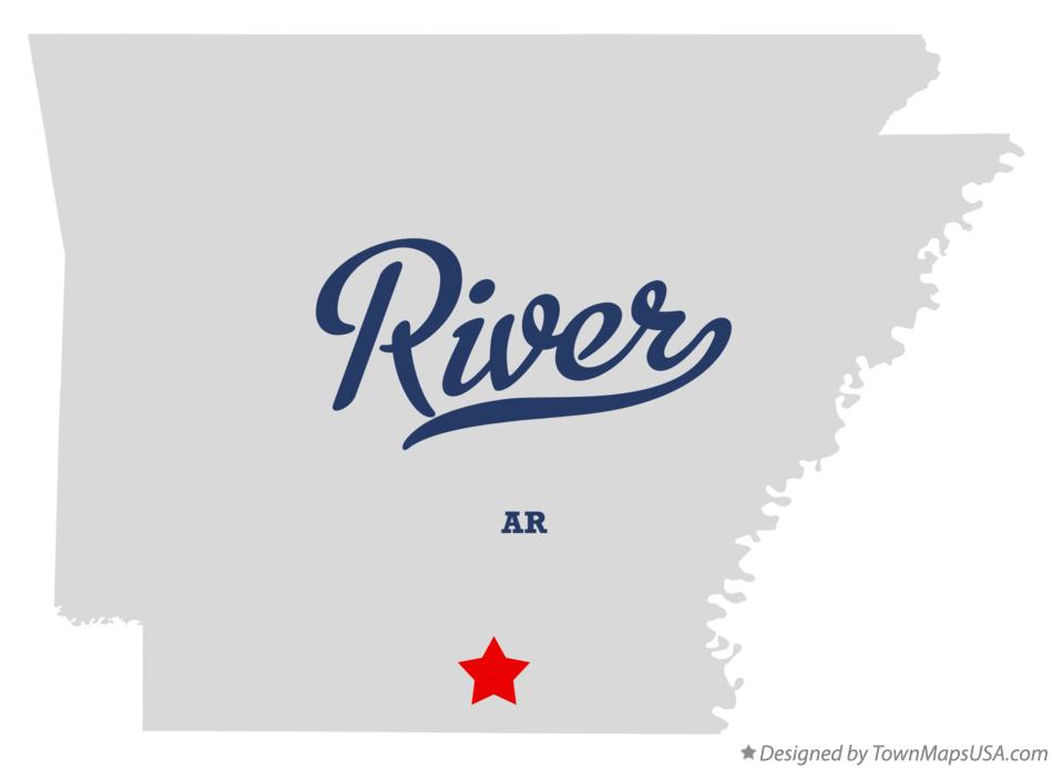 Map of River, Bradley County, AR, Arkansas