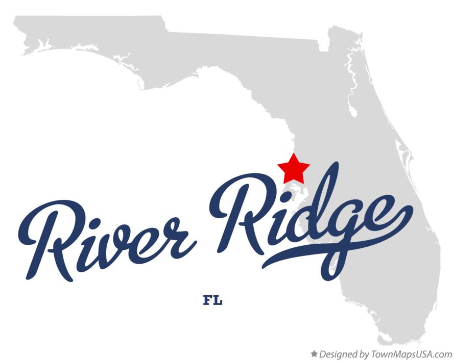 Map of River Ridge, FL, Florida