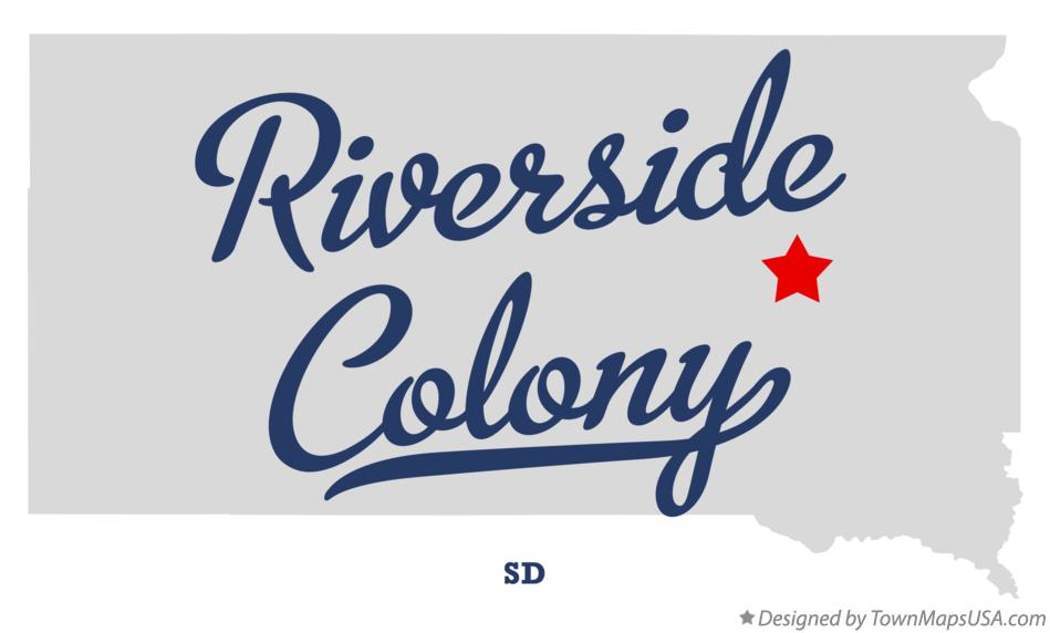 Map of Riverside Colony, SD, South Dakota