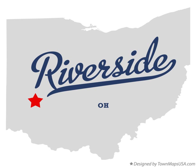 Map of Riverside, OH, Ohio