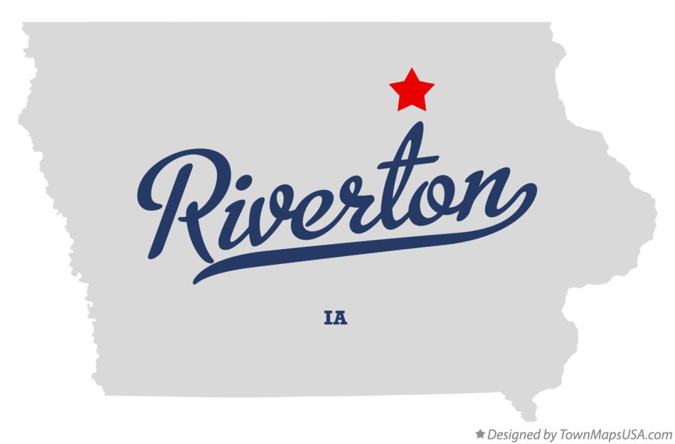 Map of Riverton, Floyd County, IA, Iowa