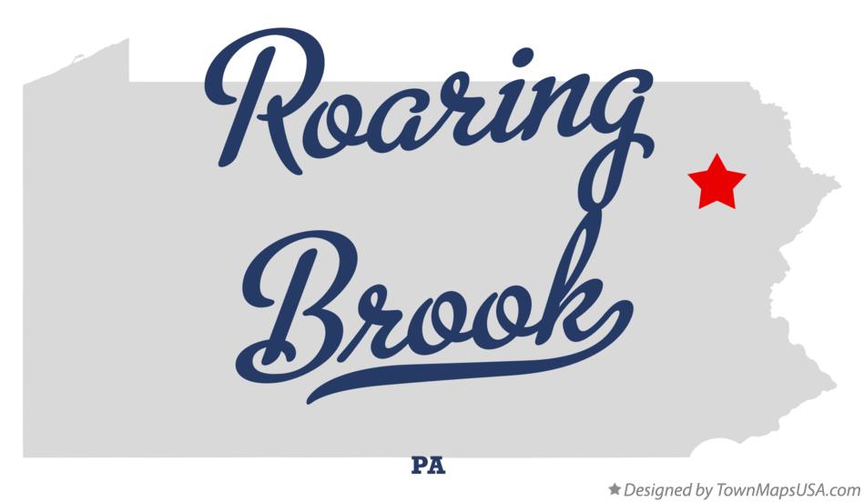 Map of Roaring Brook, PA, Pennsylvania