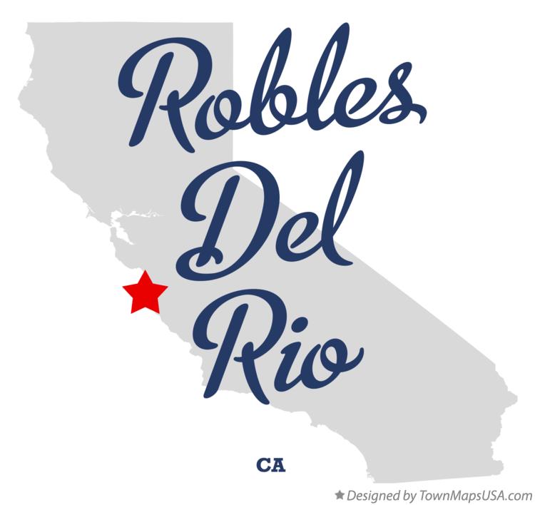 Map of Robles Del Rio, CA, California