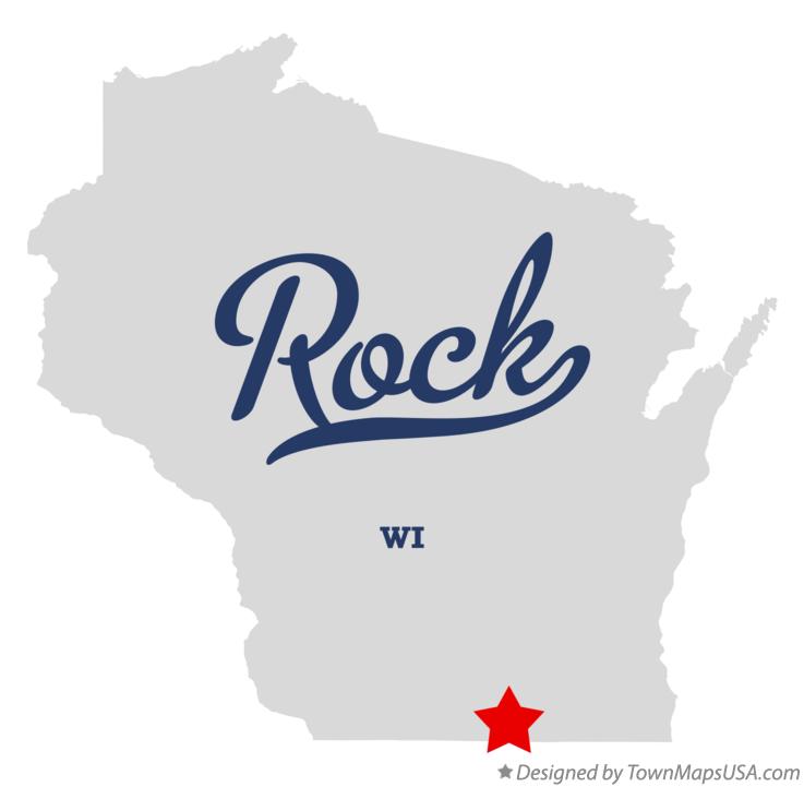 Map of Rock, Rock County, WI, Wisconsin