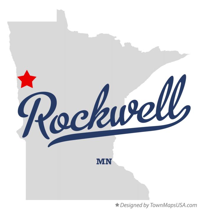 Map of Rockwell, MN, Minnesota