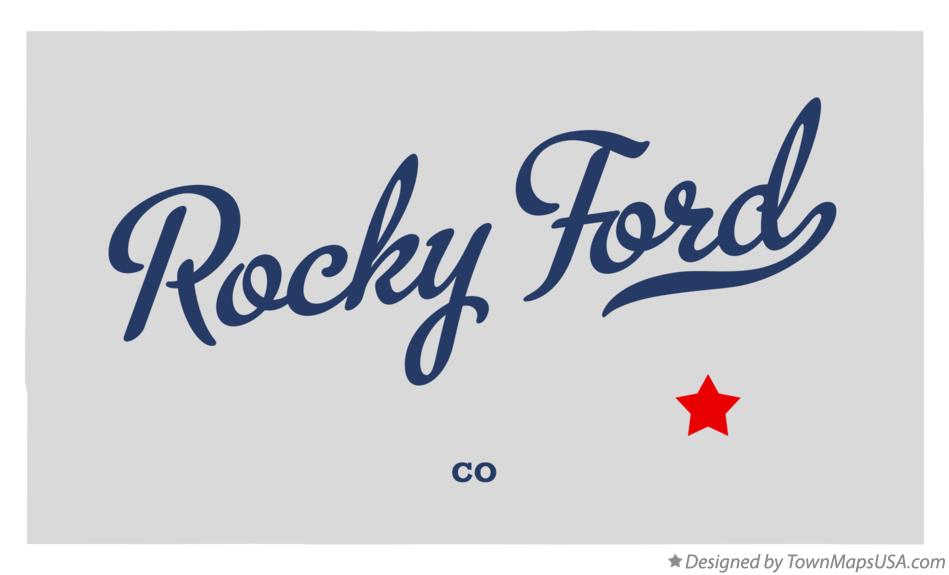 Map of Rocky Ford, CO, Colorado
