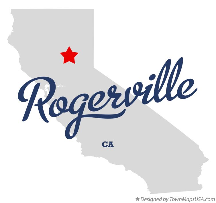 Map of Rogerville, CA, California