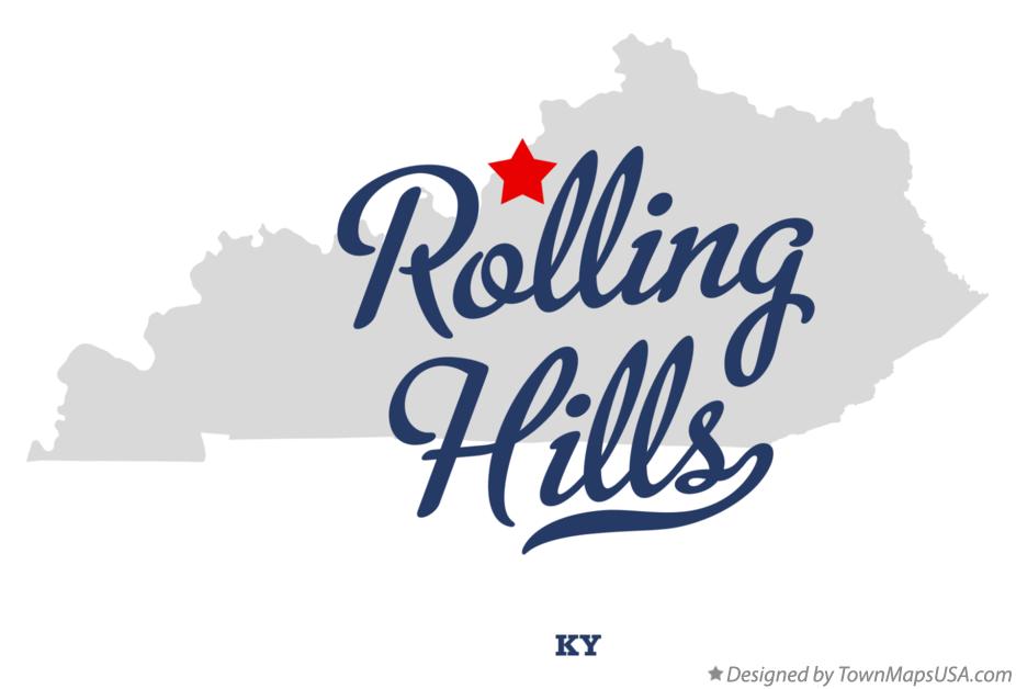 Map of Rolling Hills, KY, Kentucky