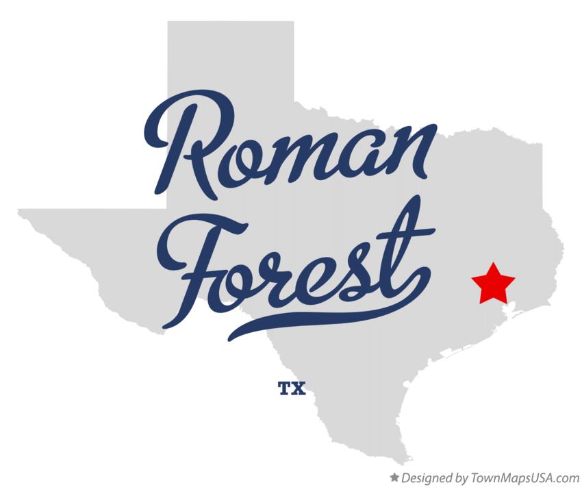Map of Roman Forest, TX, Texas