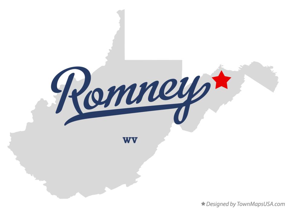 Map of Romney, WV, West Virginia