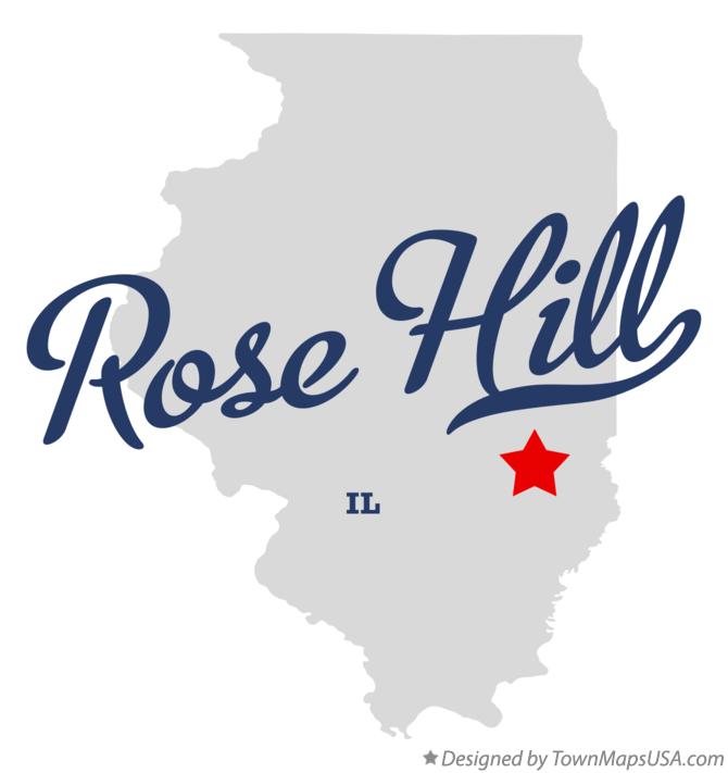 Map of Rose Hill, IL, Illinois