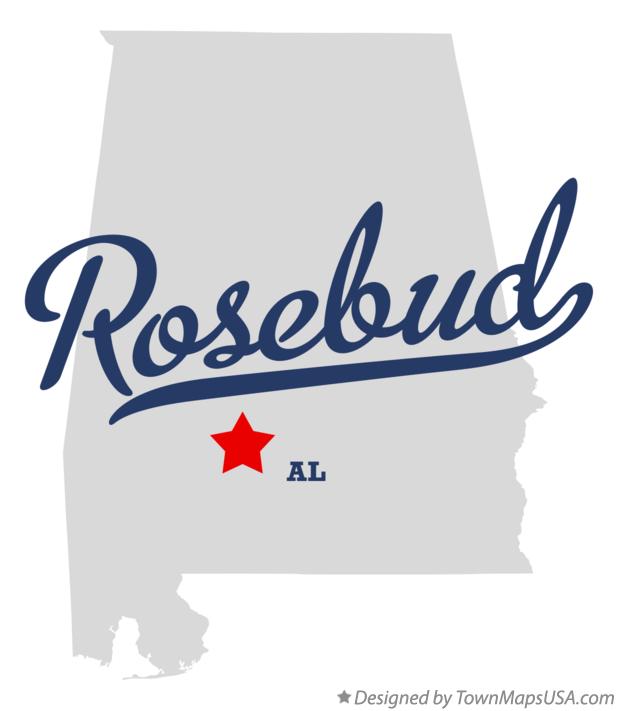 Map of Rosebud, AL, Alabama