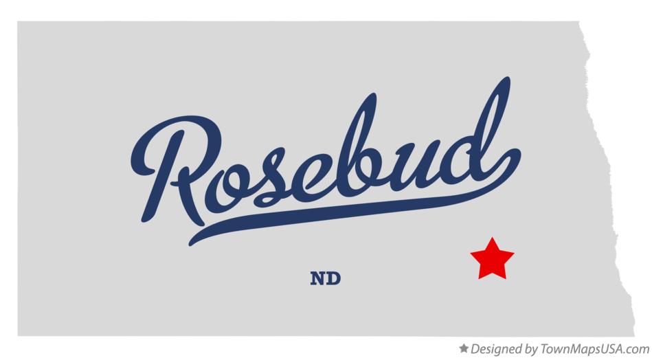 Map of Rosebud, ND, North Dakota