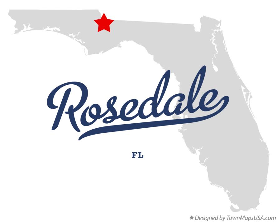 Map of Rosedale, FL, Florida
