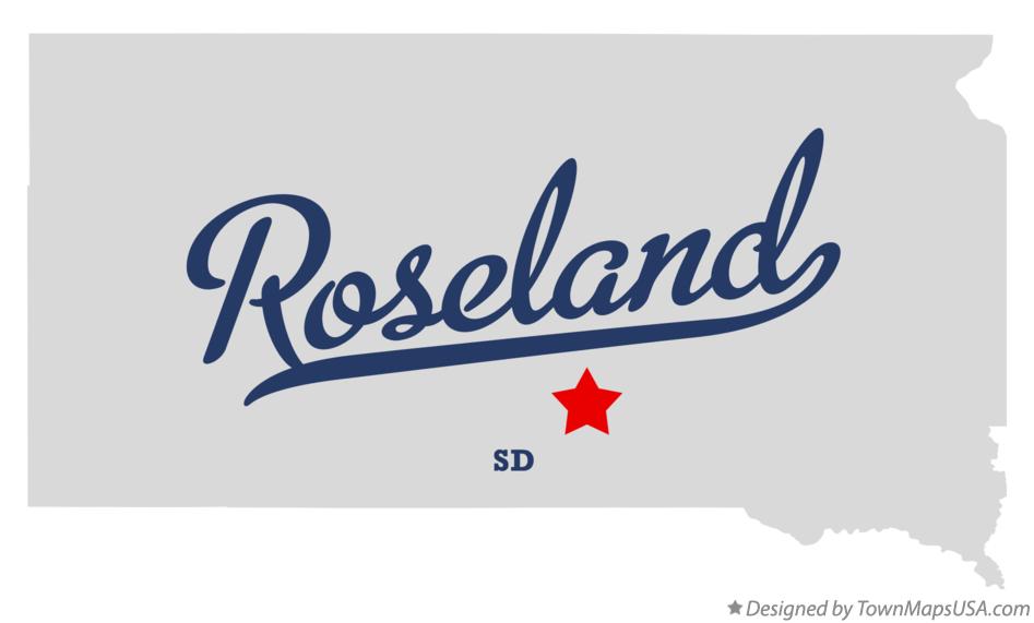 Map of Roseland, SD, South Dakota