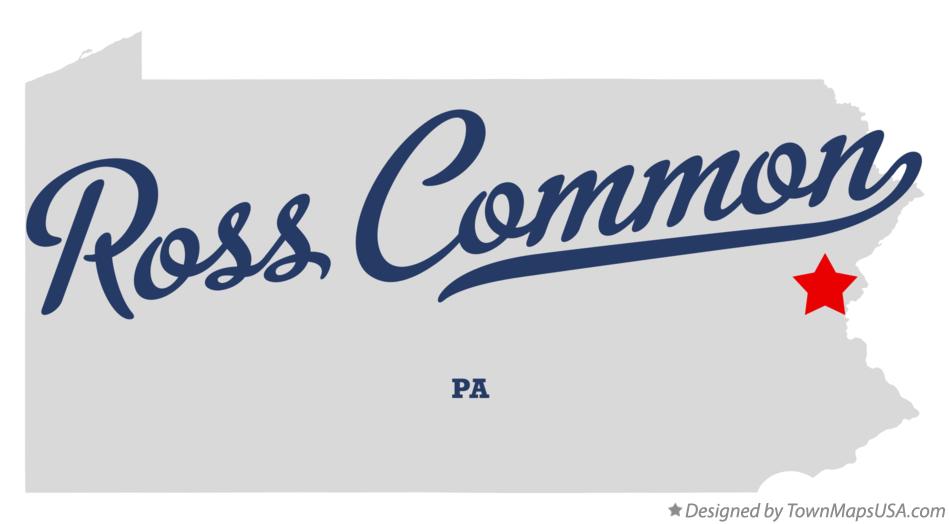 Map of Ross Common, PA, Pennsylvania