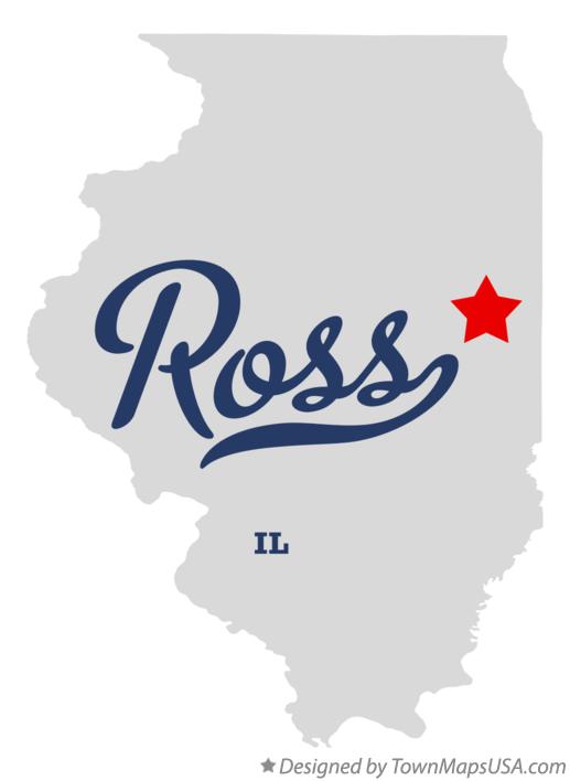 Map of Ross, Vermilion County, IL, Illinois