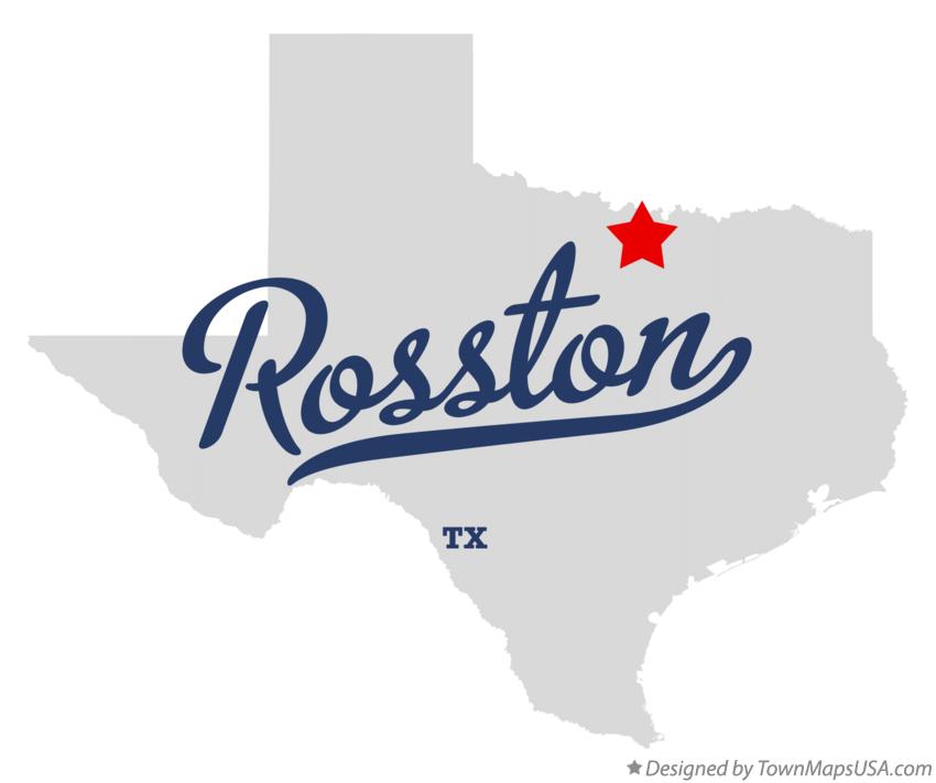 Map of Rosston, TX, Texas