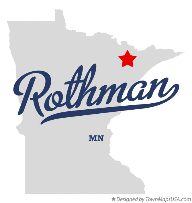 Map of Rothman, MN, Minnesota
