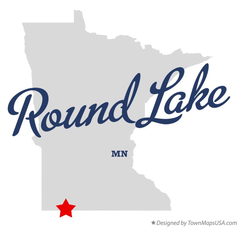 Map of Round Lake, Nobles County, MN, Minnesota