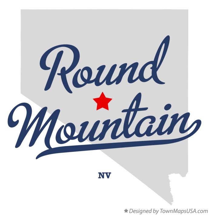 Map of Round Mountain, NV, Nevada