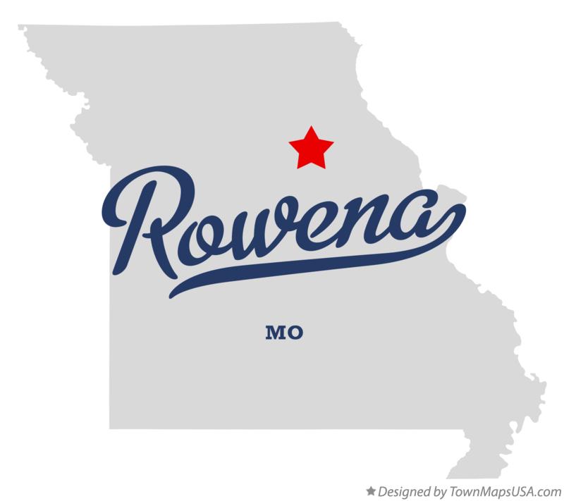 Map of Rowena, MO, Missouri